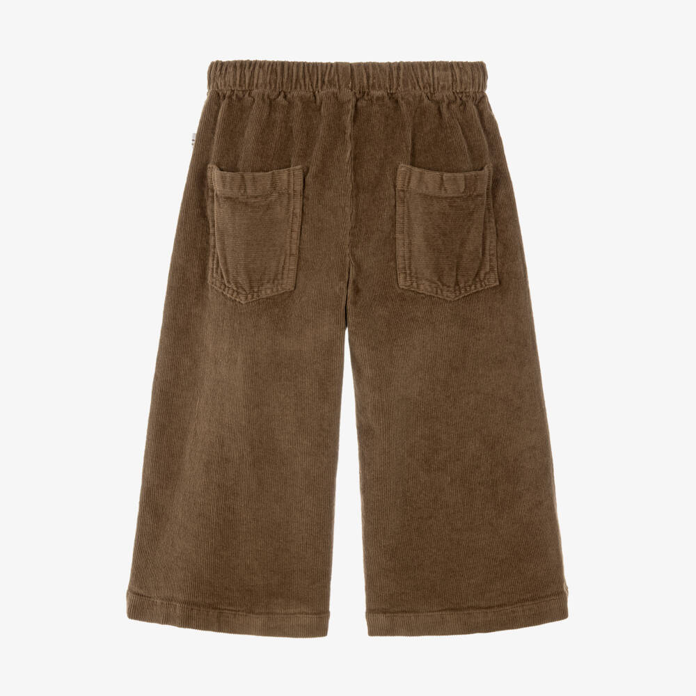 Il Gufo-Girls Cocoa Brown Corduroy Trousers | Childrensalon