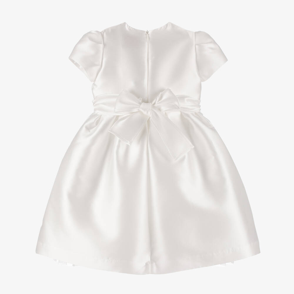 Il Gufo-Girls Ivory Satin Dress | Childrensalon