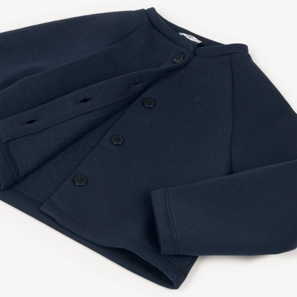 Il Gufo-Синий блестящий комплект из хлопковых шорт для девочек | Childrensalon