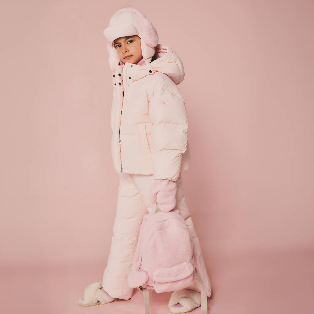 Il Gufo-حقيبة ظهر فليس شيربا لون زهري فاتح للبنات (28 سم) | Childrensalon