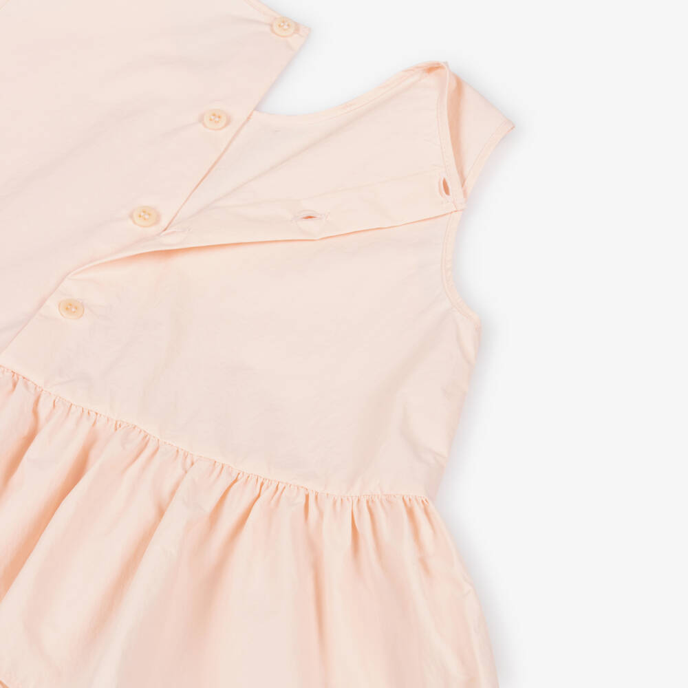 Il Gufo-Girls Peach Pink Ruffle Hem Shorts Set | Childrensalon
