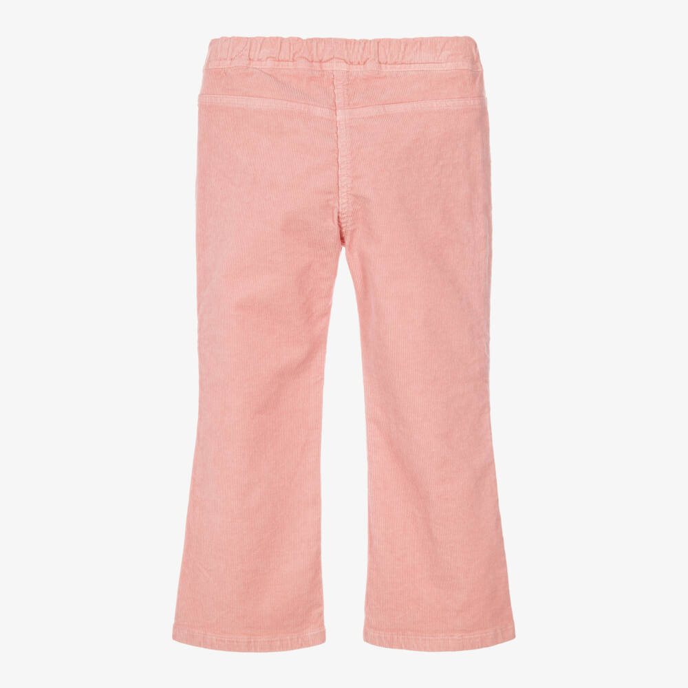 Il Gufo-Girls Pink Cotton Corduroy Trousers | Childrensalon