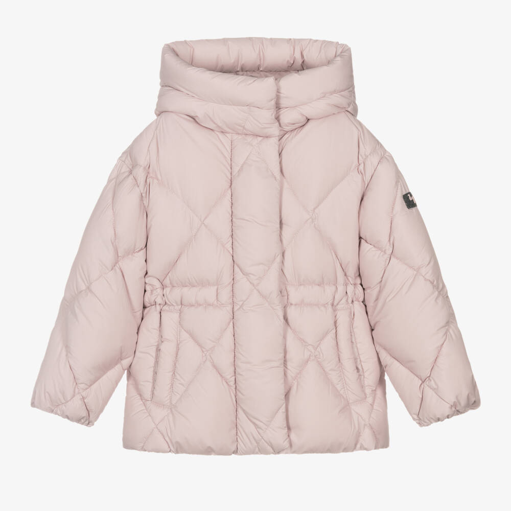Il Gufo - Girls Pink Quilted Down Puffer Coat | Childrensalon