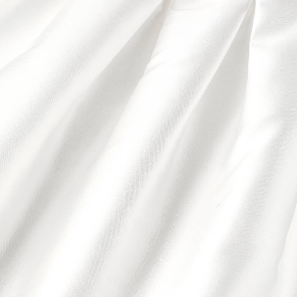 Il Gufo-Girls White Silk Satin Special Occasion Dress | Childrensalon