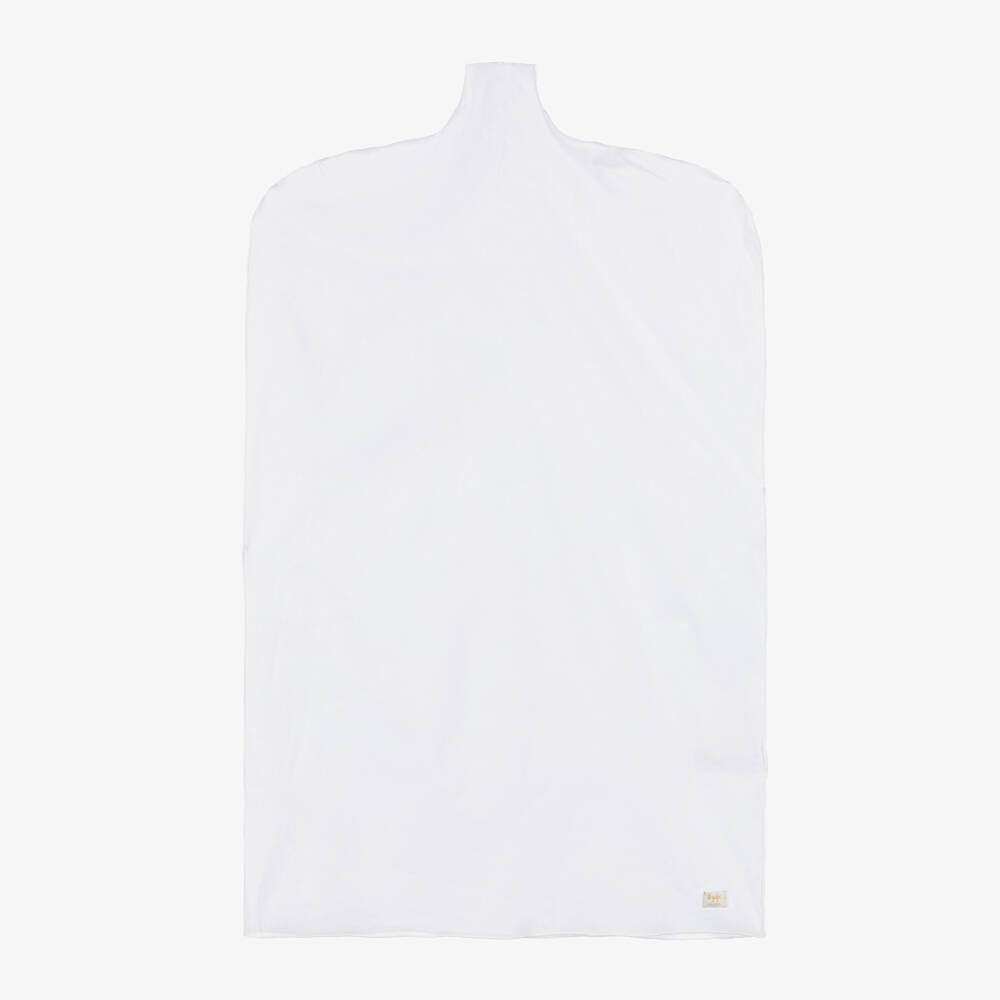 Il Gufo-Girls White Silk Satin Special Occasion Dress | Childrensalon