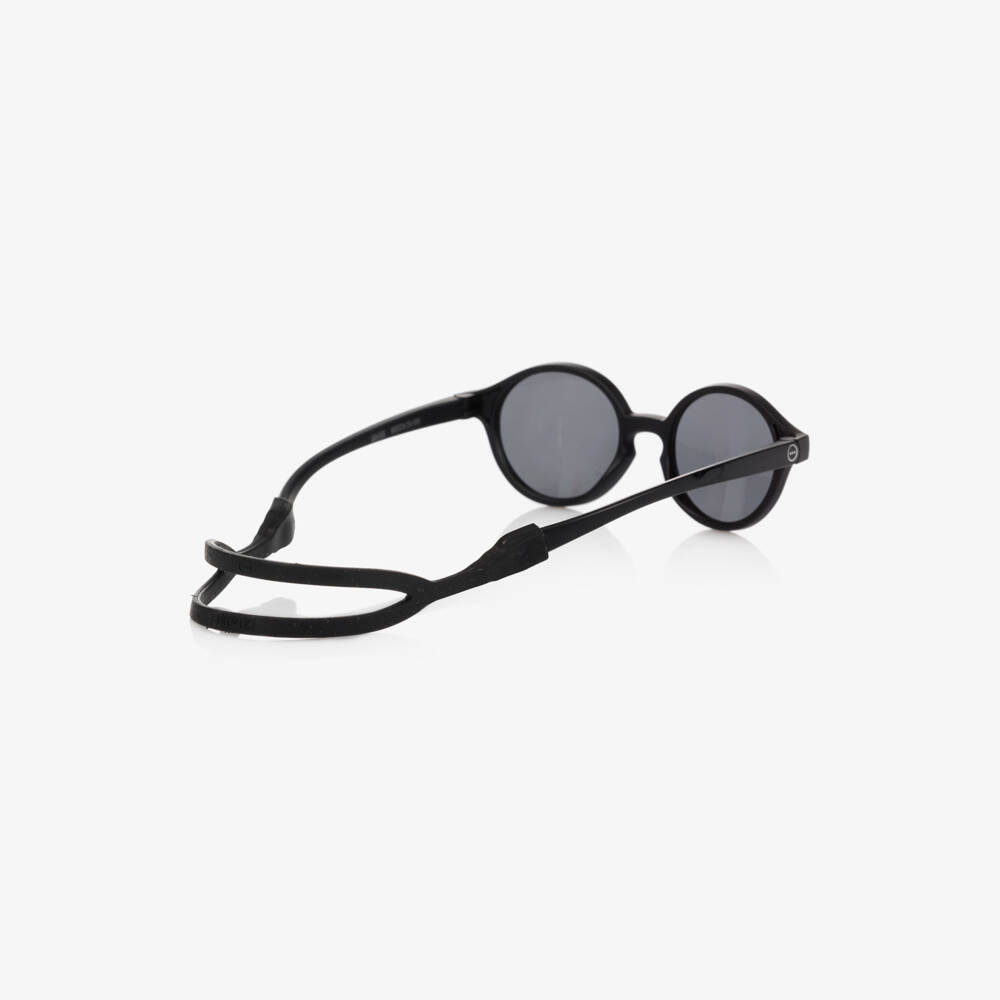 IZIPIZI-Black UV Protective Round Sunglasses | Childrensalon