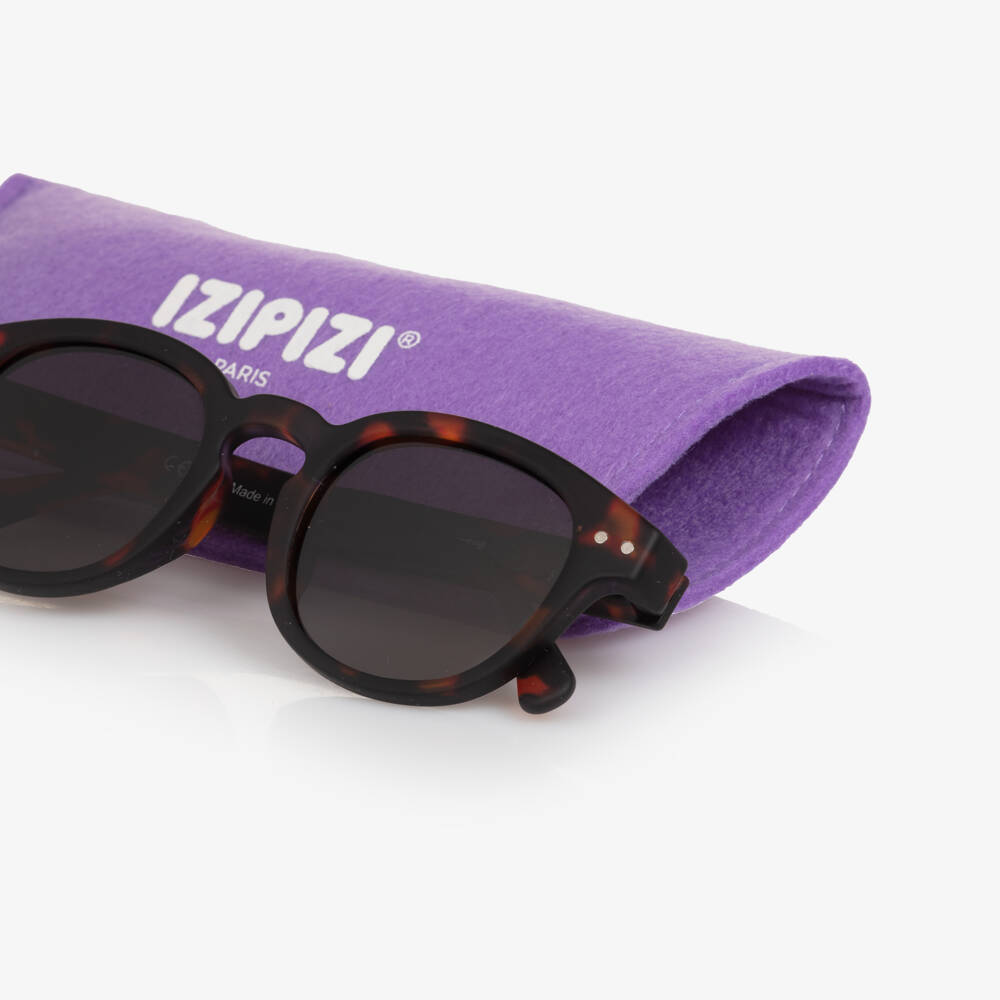 IZIPIZI-Brown & Black Tortoise Shell UV Protected Sunglasses | Childrensalon