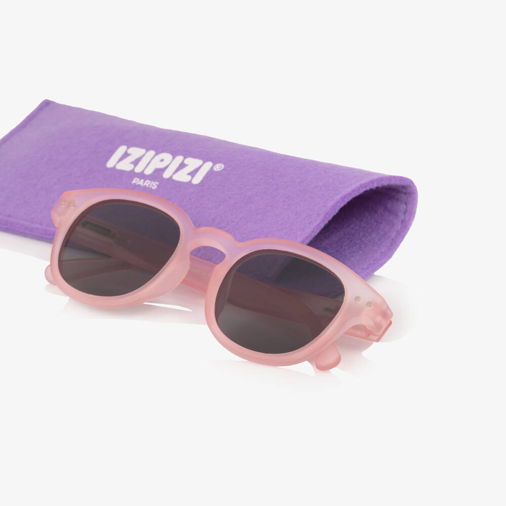 IZIPIZI-Girls Pale Pink UV Protective Polarised Sunglasses | Childrensalon
