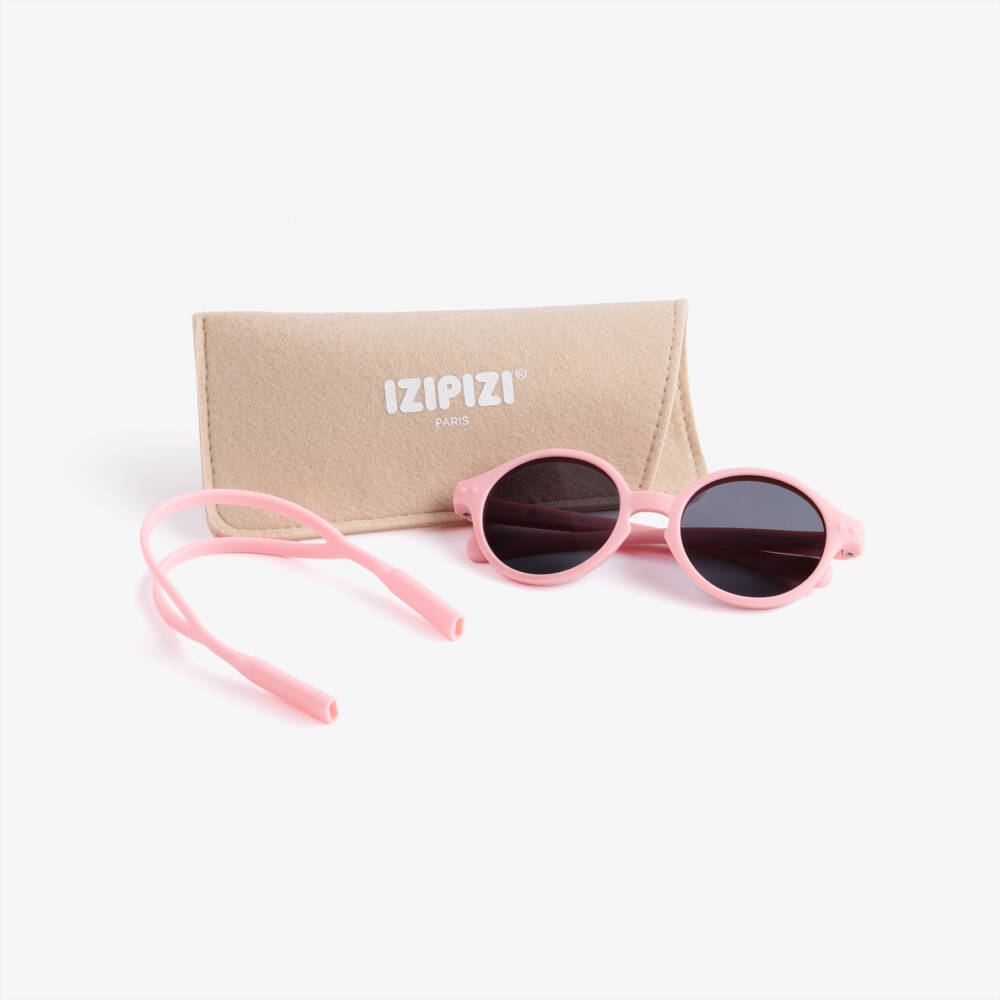 IZIPIZI-Girls Pink UV Protective Sunglasses (0-3 years) | Childrensalon