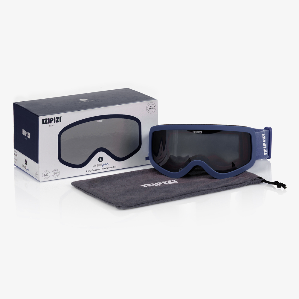 IZIPIZI-Navy Blue Ski Goggles | Childrensalon