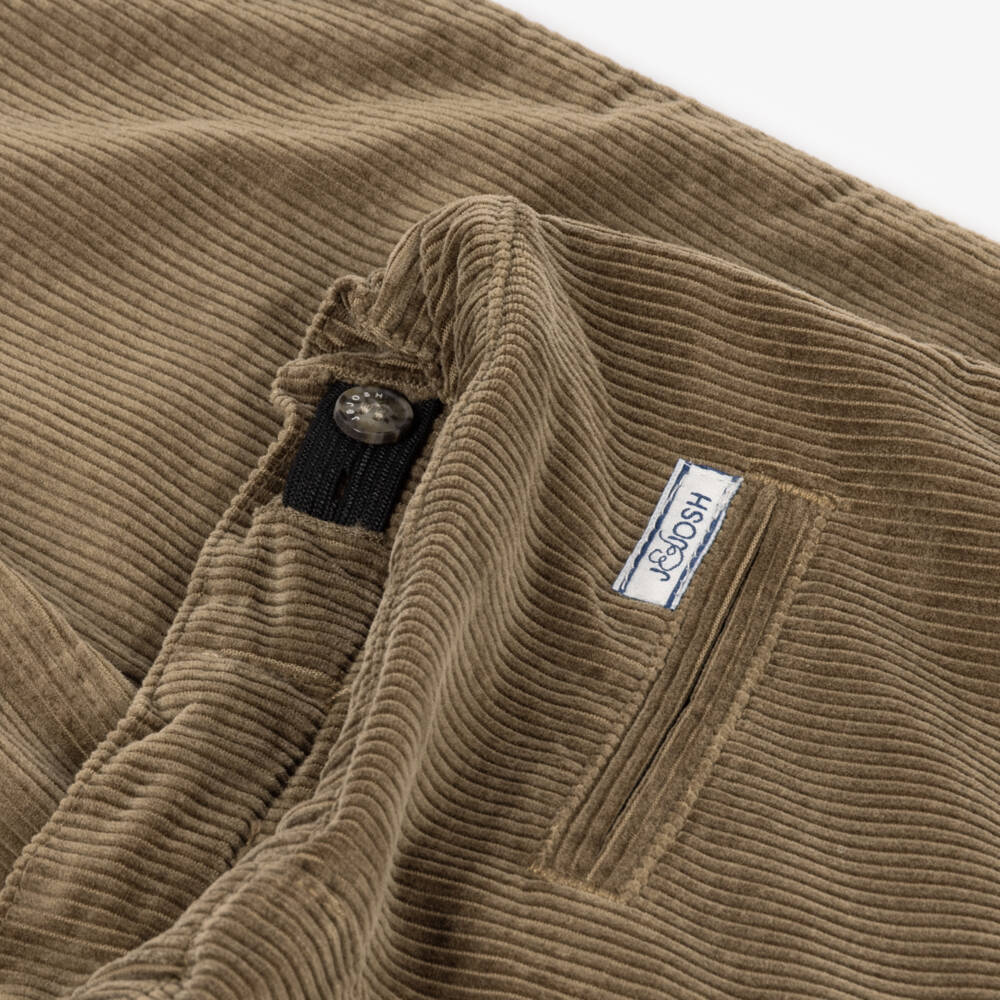 J&Josh-Boys Caramel Brown Corduroy Trousers | Childrensalon
