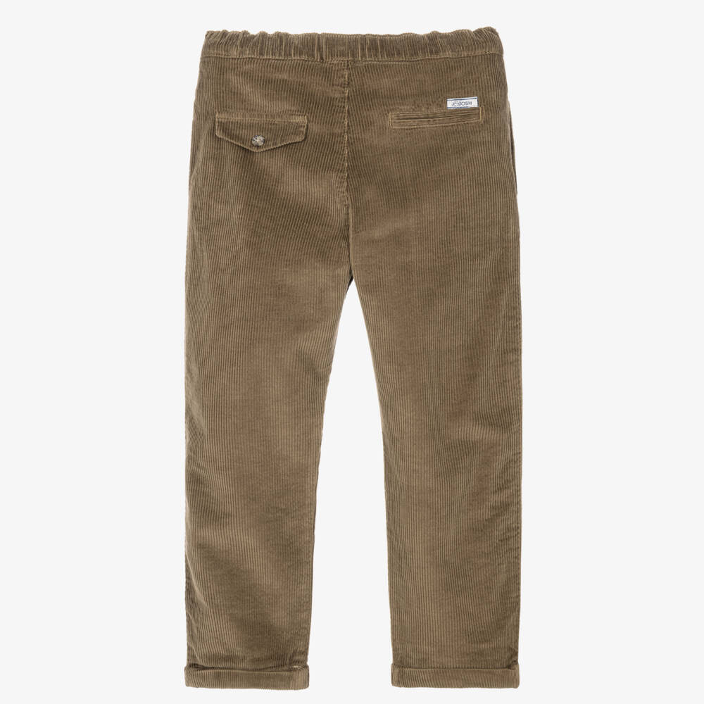 J&Josh-Boys Caramel Brown Corduroy Trousers | Childrensalon