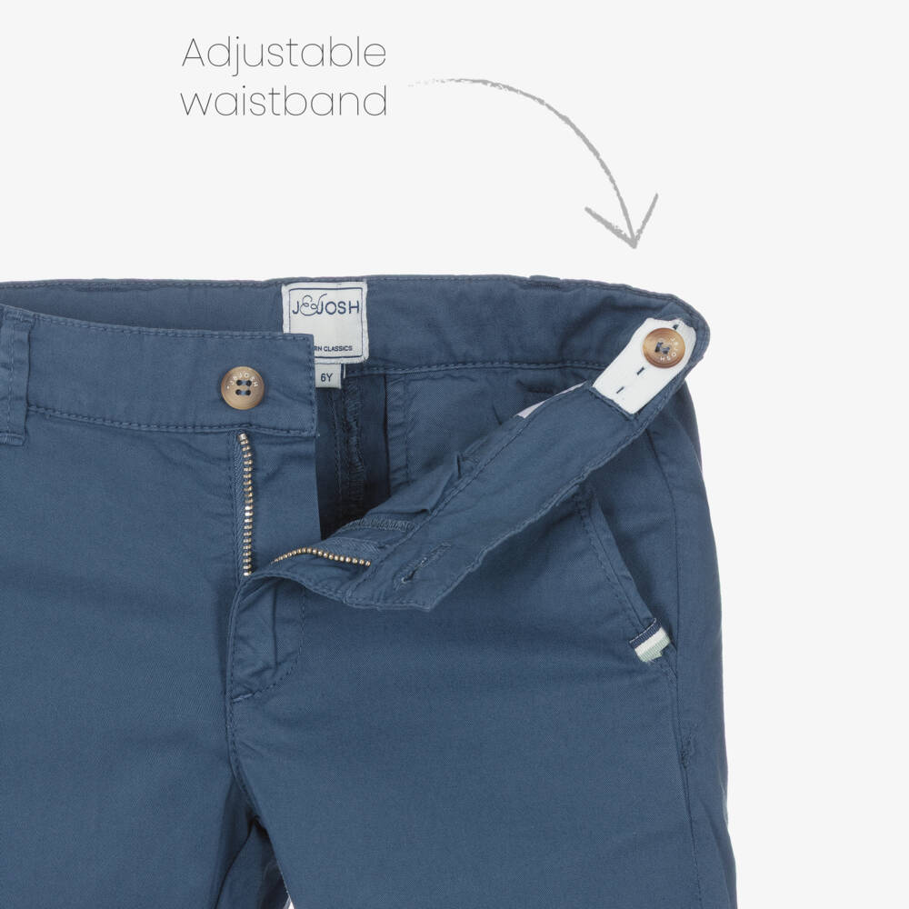 J&Josh-Брюки чинос синие из хлопка для мальчиков | Childrensalon