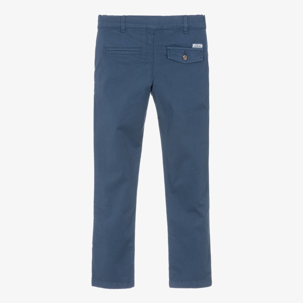 J&Josh-Брюки чинос синие из хлопка для мальчиков | Childrensalon