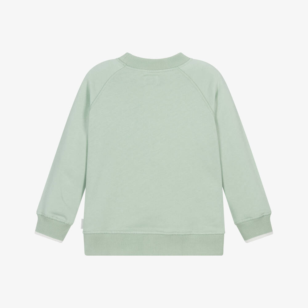 J&Josh-Boys Pastel Green Cotton Sweatshirt | Childrensalon