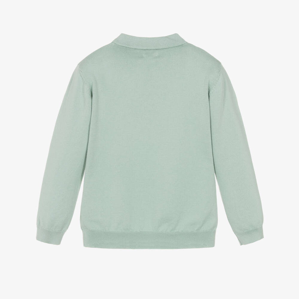 J&Josh-Свитер пастельно- зелёный из хлопка для мальчиков | Childrensalon