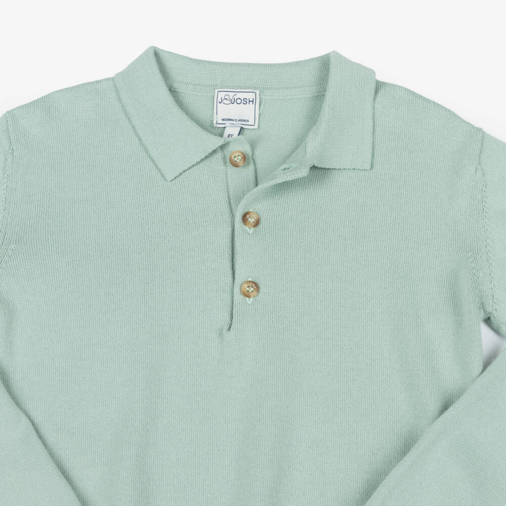 J&Josh-Свитер пастельно- зелёный из хлопка для мальчиков | Childrensalon