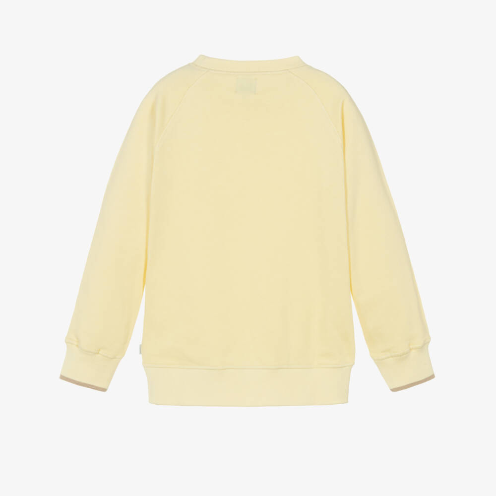 J&Josh-Свитшот желтый из хлопка для мальчиков | Childrensalon
