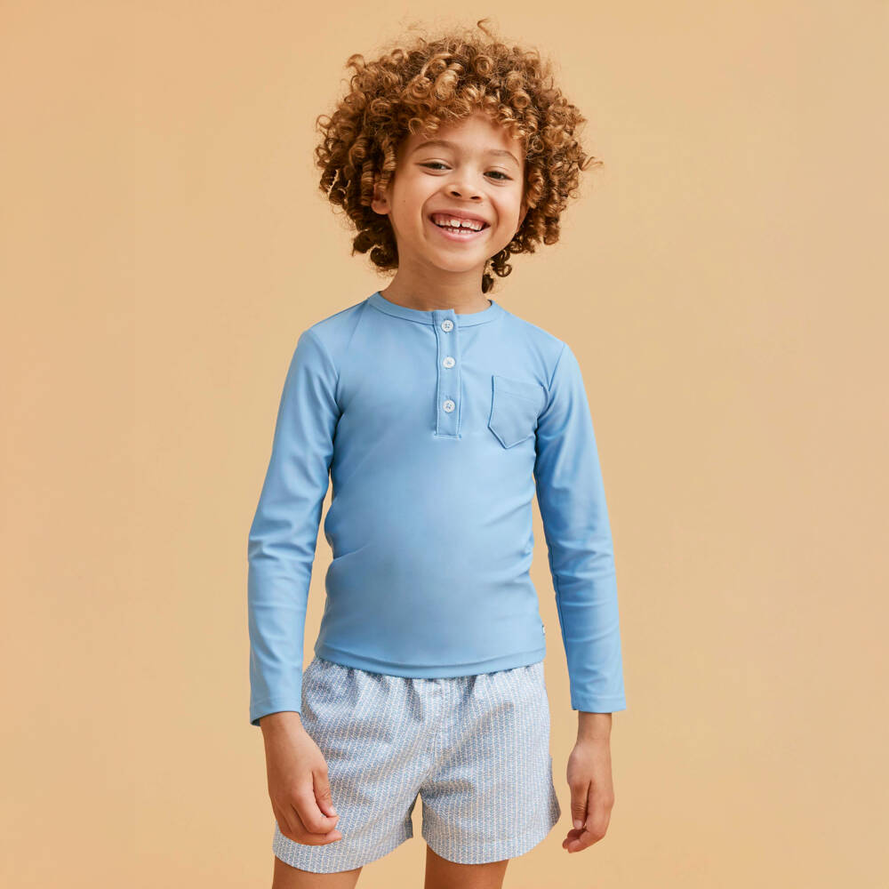 J&Josh-Boys Sky Blue Sun Protective Swim Top (UPF50+) | Childrensalon