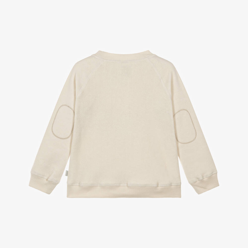 J&Josh-Ivory Cotton Fleece Sweatshirt | Childrensalon