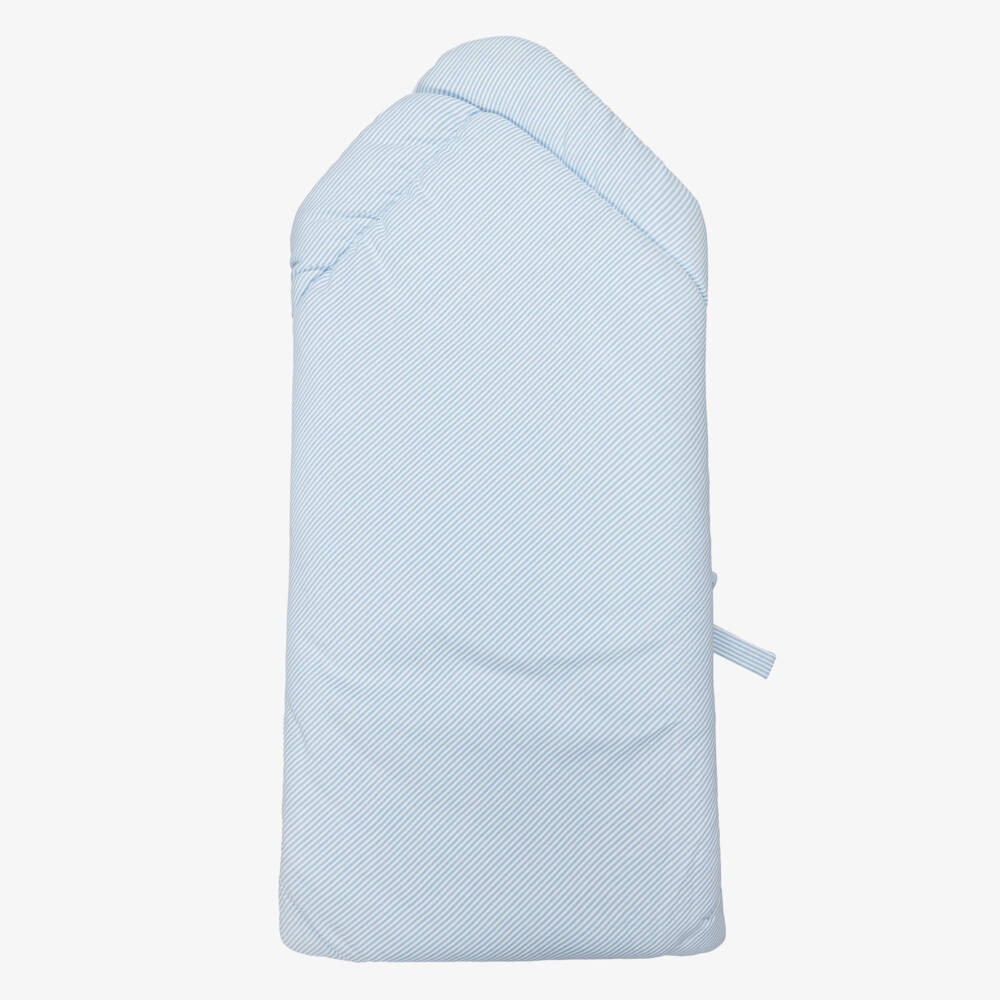 Jamiks-Baby Boys Blue & White Striped Nest (70cm) | Childrensalon