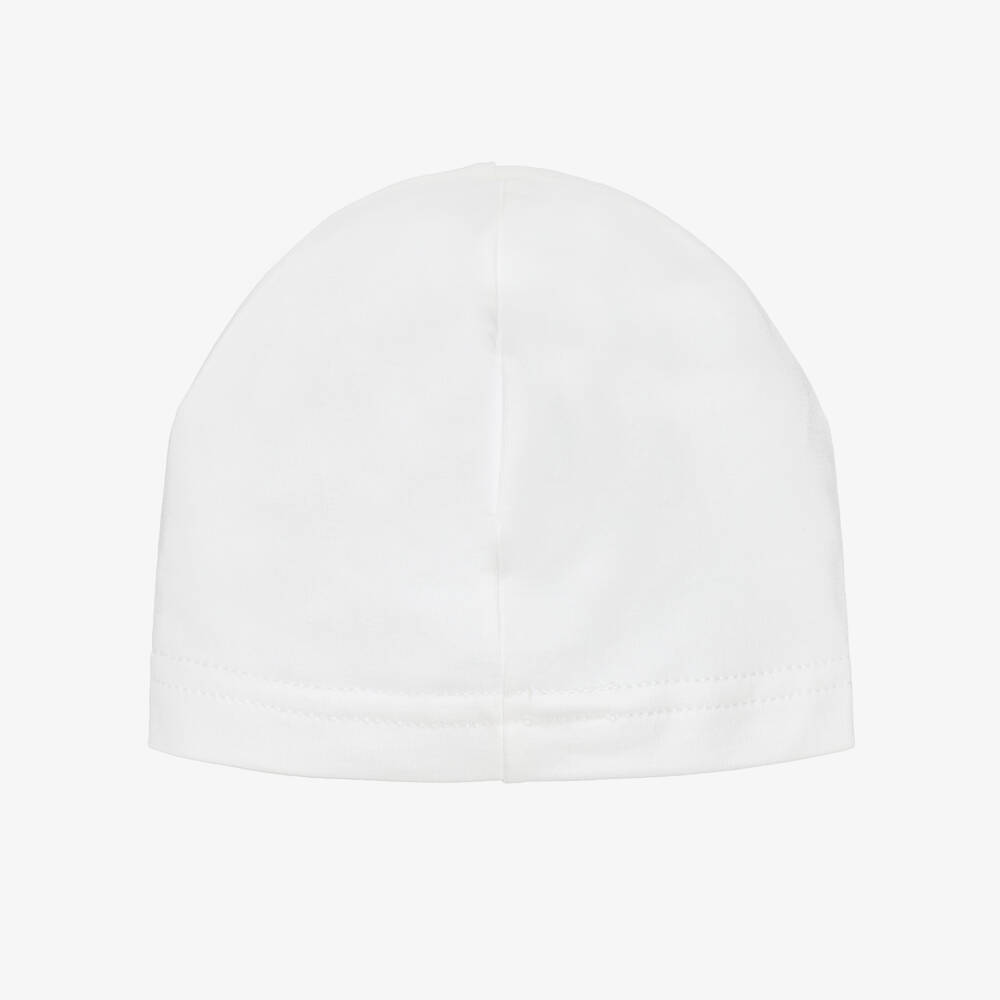 Jamiks-Baby Boys Ivory Balloon Print Cotton Jersey Layette Hat | Childrensalon