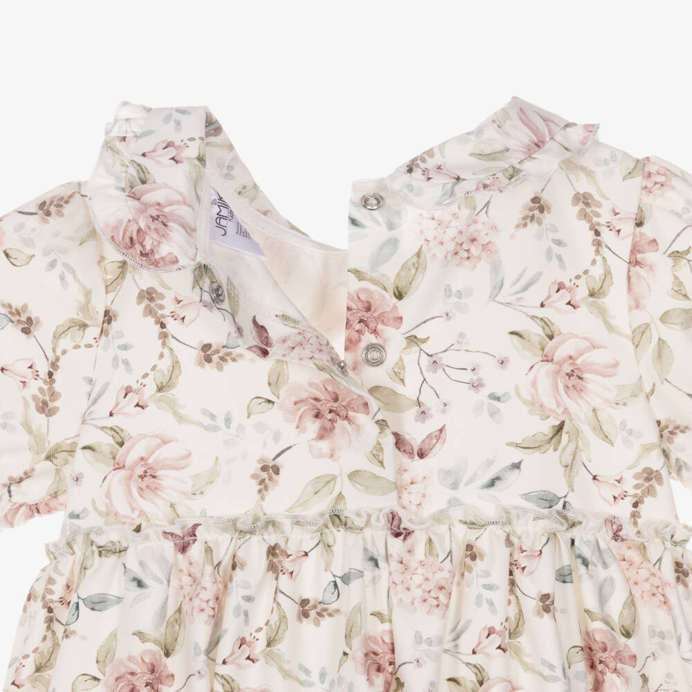 Jamiks-بودي سوت قطن لون عاجي للبنات الرضع | Childrensalon