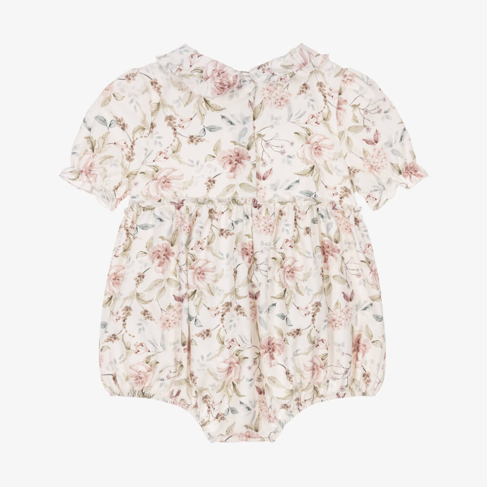 Jamiks-بودي سوت قطن لون عاجي للبنات الرضع | Childrensalon