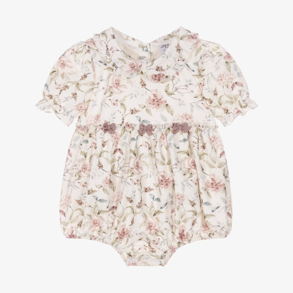 Jamiks-بودي سوت قطن لون عاجي للبنات الرضع | Childrensalon