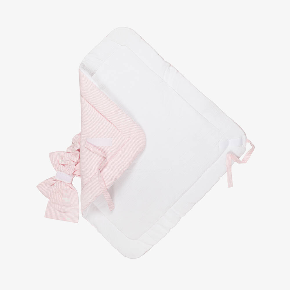 Jamiks-Baby Girls Pink & White Striped Nest (70cm) | Childrensalon