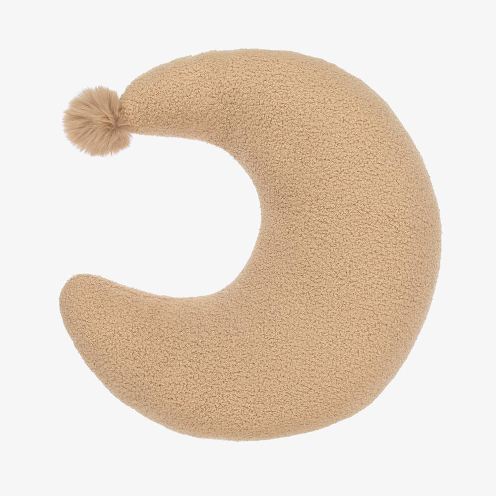 Jamiks-Beige Moon Bouclé Nursing Pillow (52cm) | Childrensalon