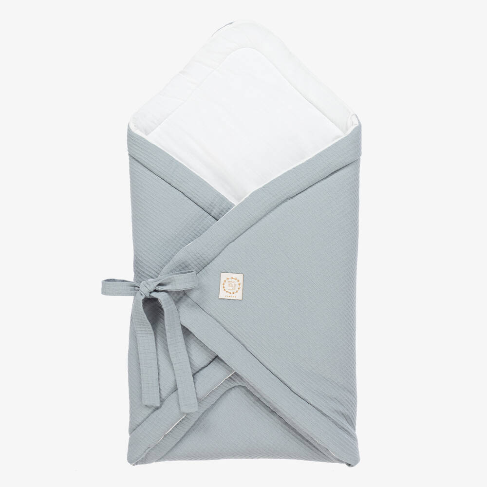 Jamiks-Blue Cotton Baby Nest (65cm) | Childrensalon