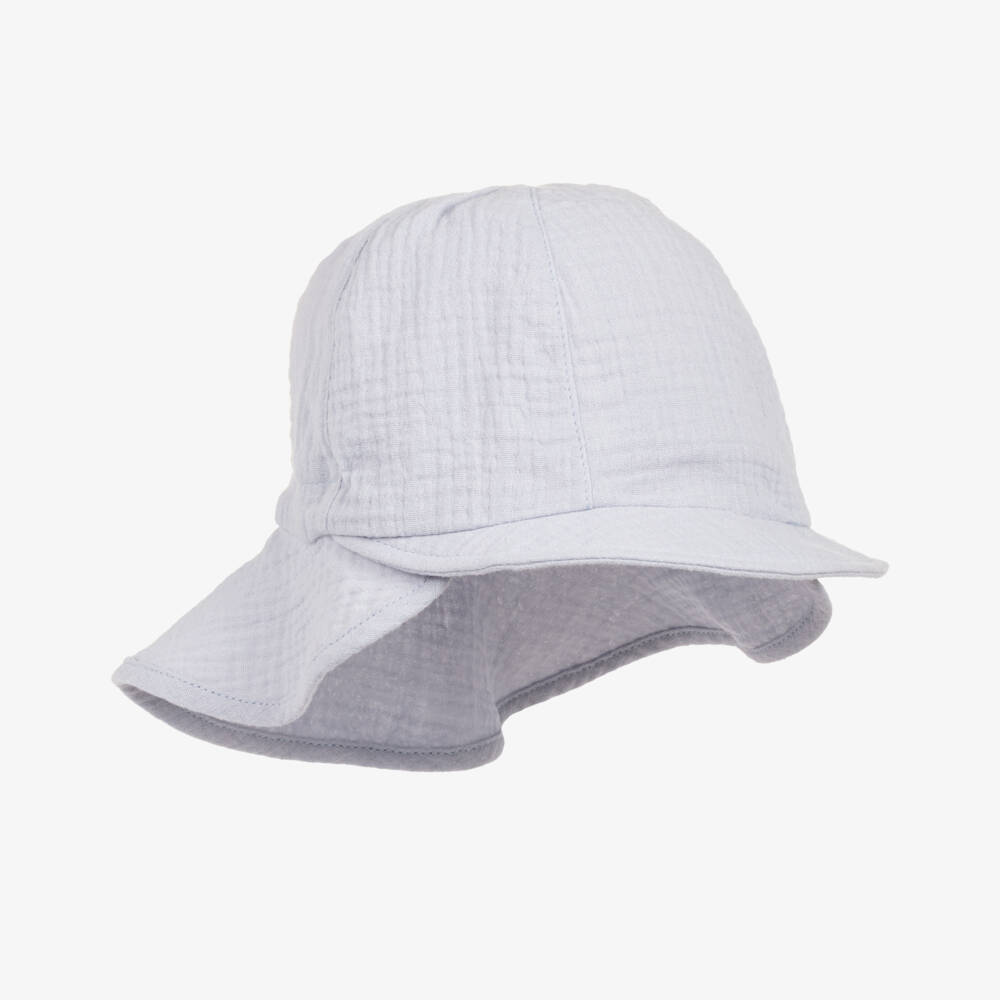 Jamiks-Blue Organic Cotton Sun Hat | Childrensalon