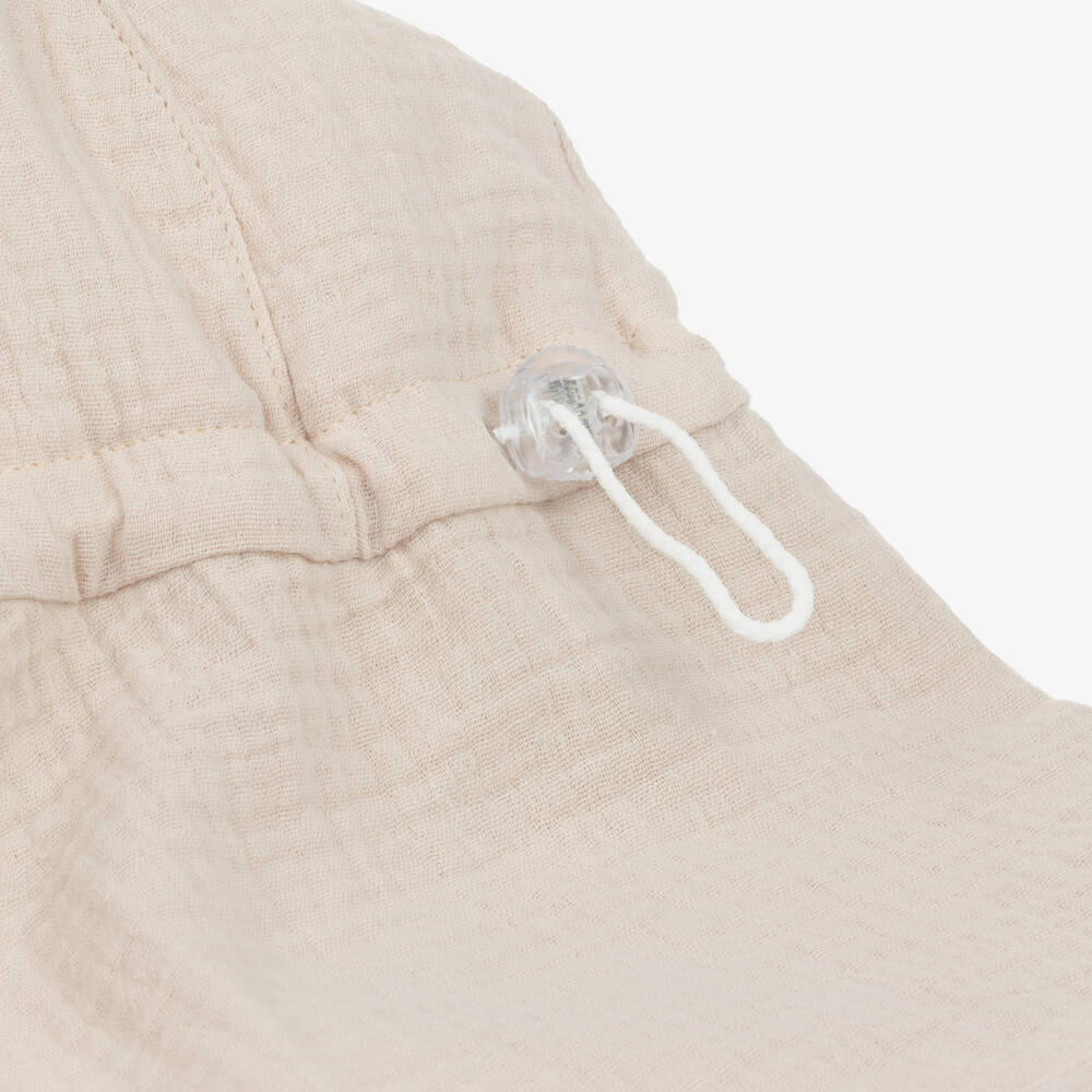 Jamiks-Boys Beige Cotton Legionnaire's Hat | Childrensalon