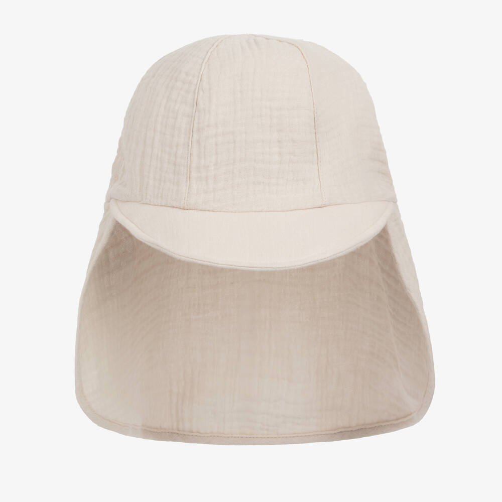 Jamiks-Boys Beige Cotton Legionnaire's Hat | Childrensalon