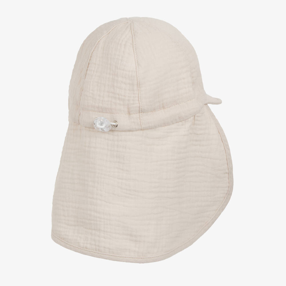 Jamiks-Boys Beige Cotton Legionnaire's Hat | Childrensalon