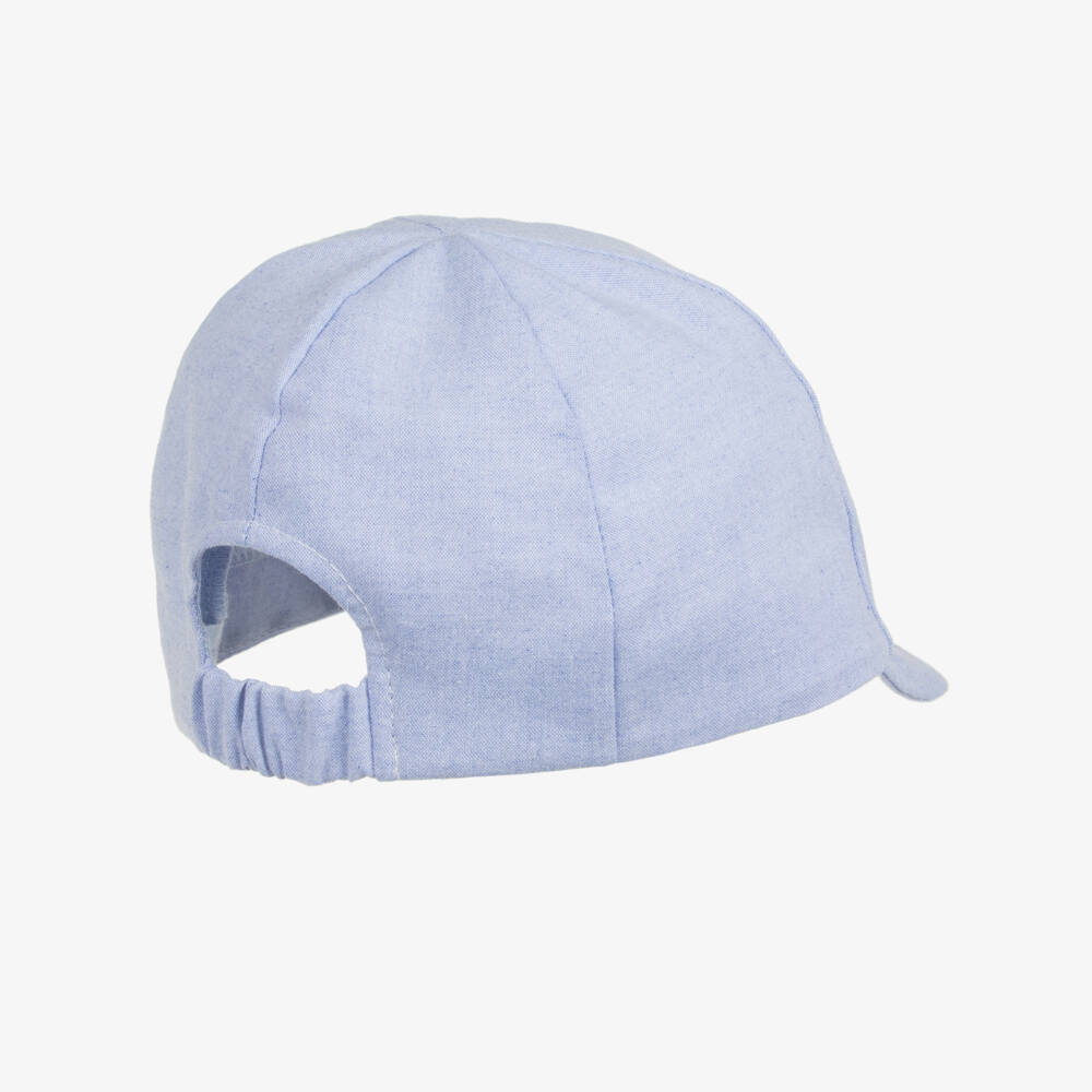 Jamiks-Boys Blue Cotton Cap with Bear Patch | Childrensalon