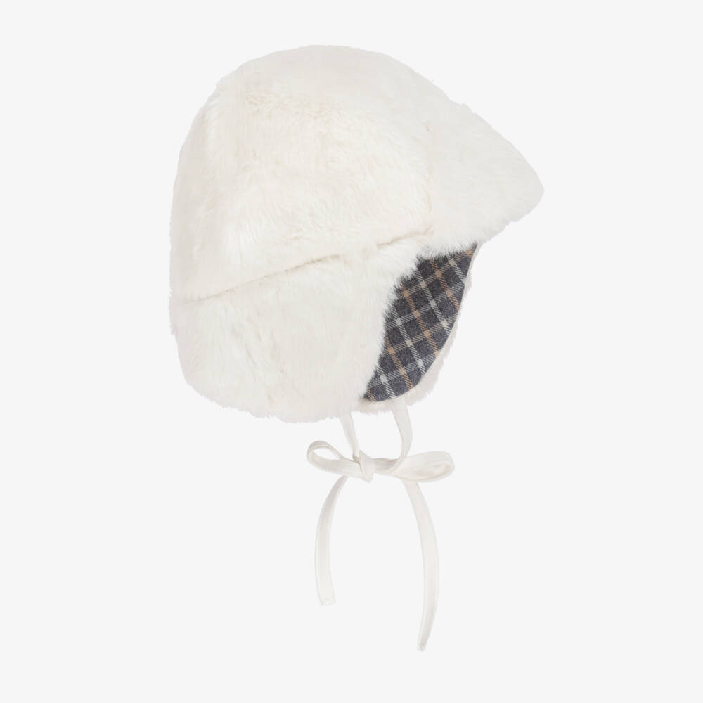 Jamiks-Boys Ivory Faux Fur Trapper-Style Hat | Childrensalon