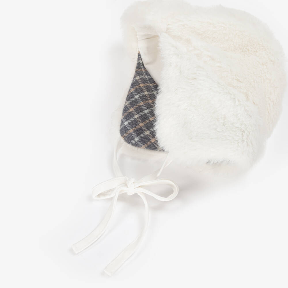 Jamiks-Boys Ivory Faux Fur Trapper-Style Hat | Childrensalon