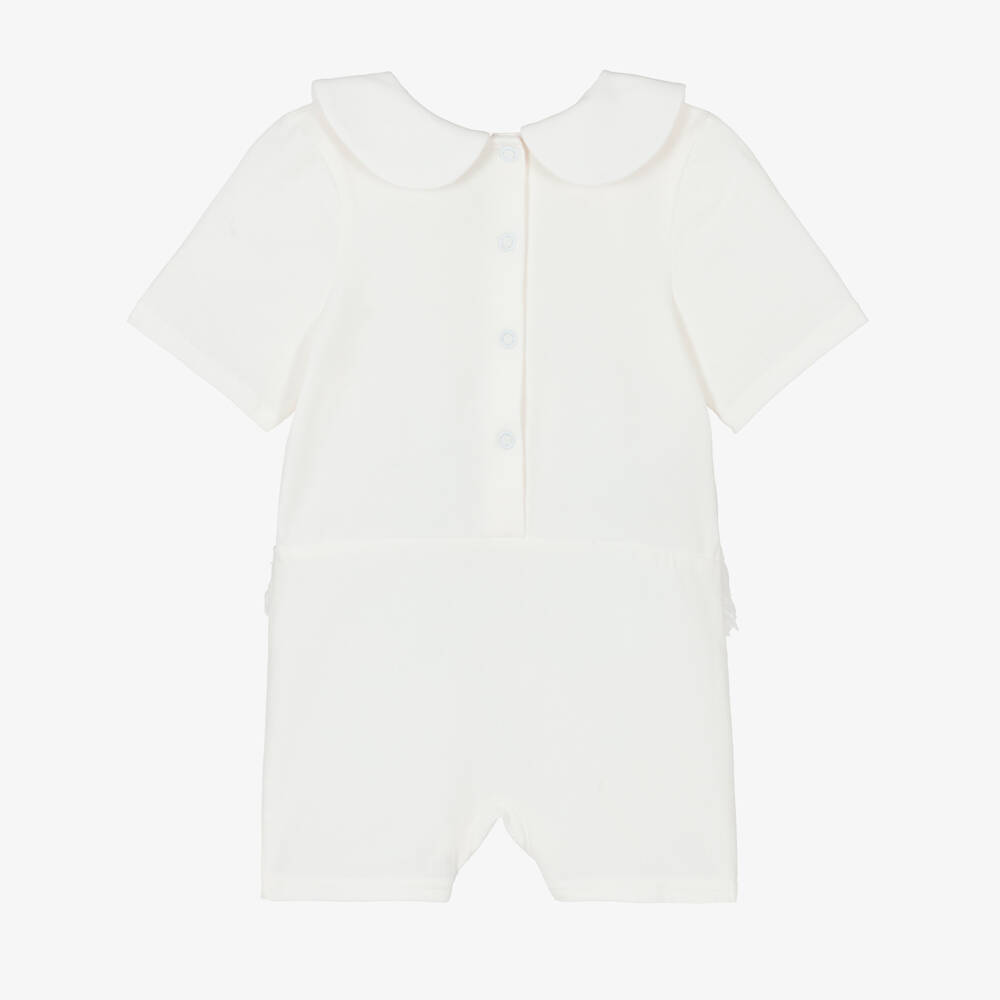 Jamiks-Girls Ivory Cotton Shortie with Princess & Castle Print | Childrensalon