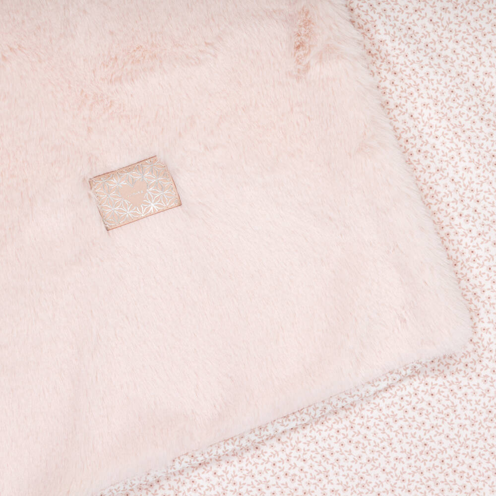 Jamiks-Girls Pale Pink Faux Fur Blanket (100cm) | Childrensalon