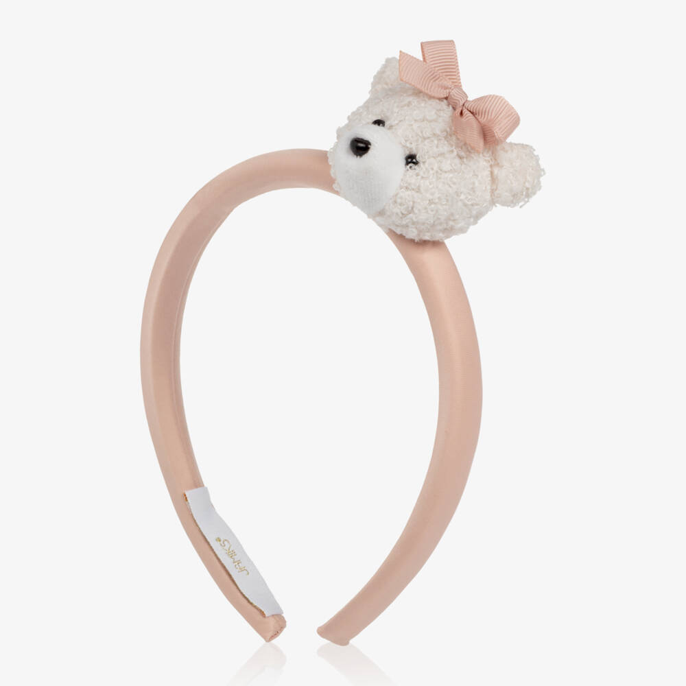 Jamiks-Girls Pale Pink Teddy Bear Hairband | Childrensalon