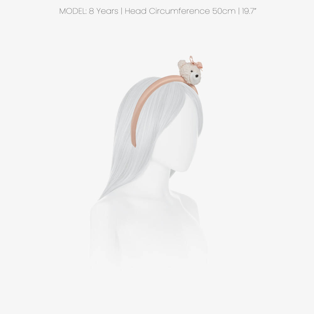 Jamiks-Girls Pale Pink Teddy Bear Hairband | Childrensalon