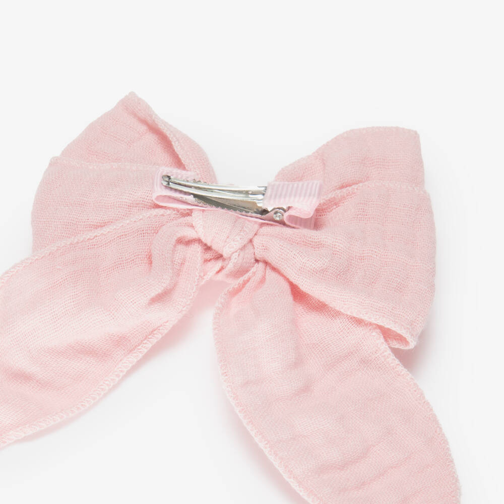 Jamiks-Girls Pink Bow & Flower Lace Hair Clips (2 Pack) | Childrensalon