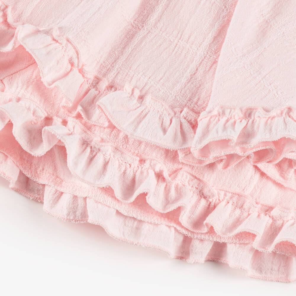Jamiks-Girls Pink Cotton Beach Shorts Set | Childrensalon