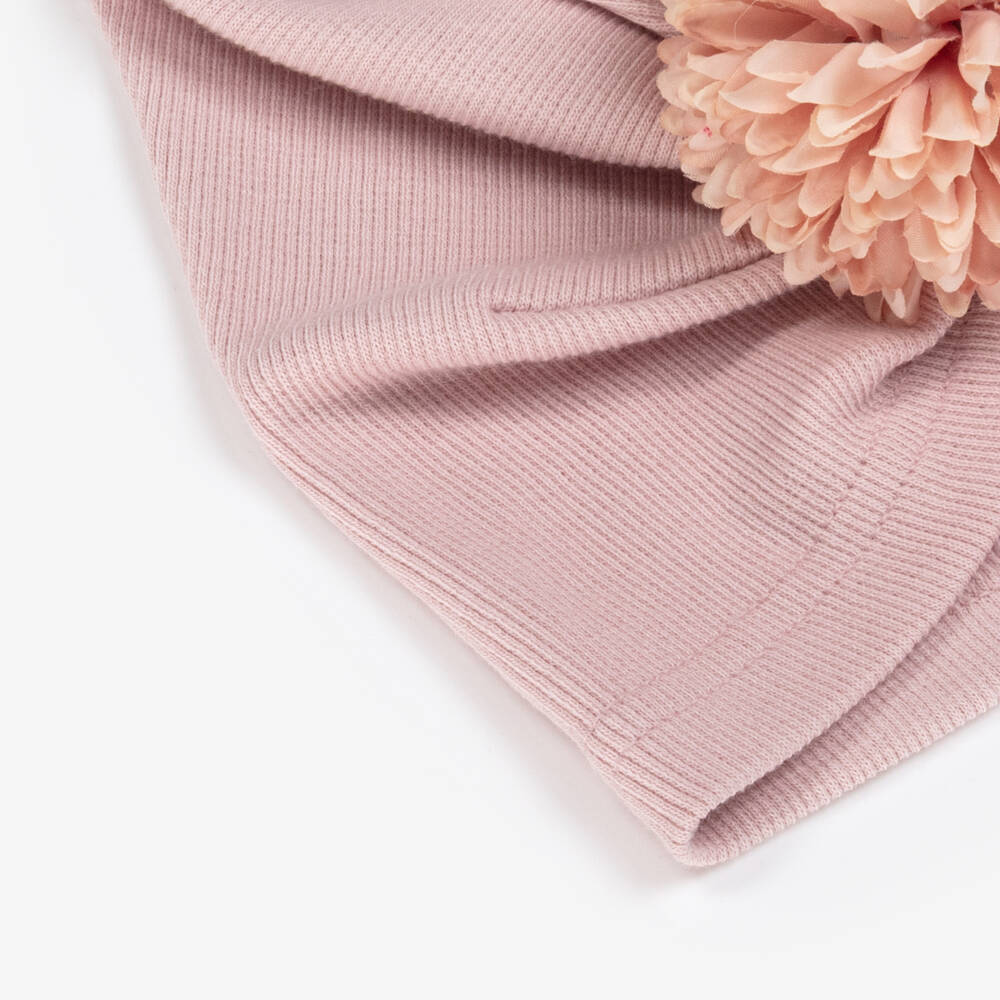 Jamiks-Girls Pink Cotton Flower Turban | Childrensalon