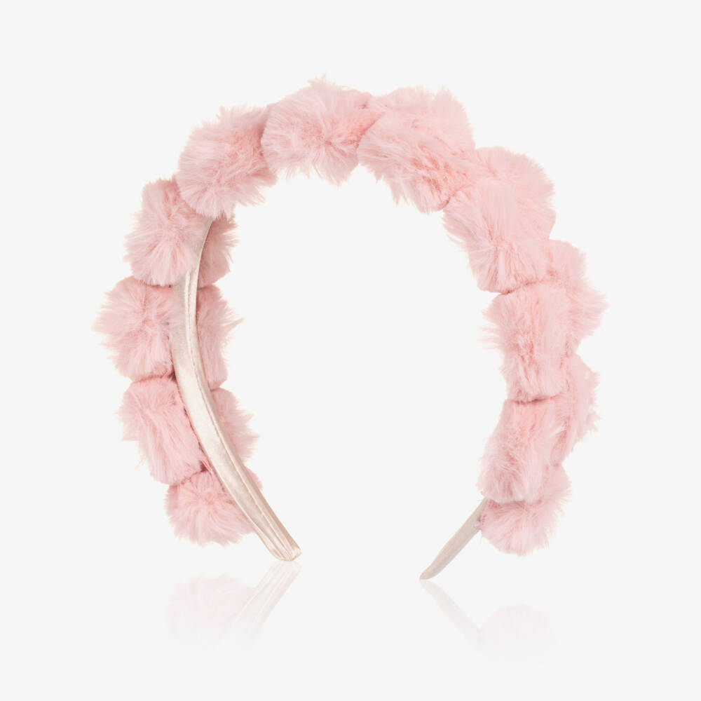 Jamiks-Girls Pink Faux Fur Hairband | Childrensalon