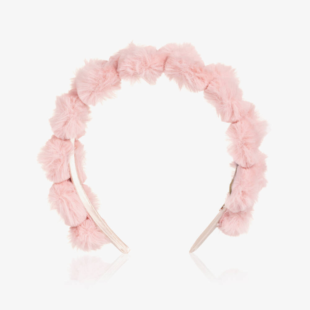 Jamiks-Girls Pink Faux Fur Hairband | Childrensalon