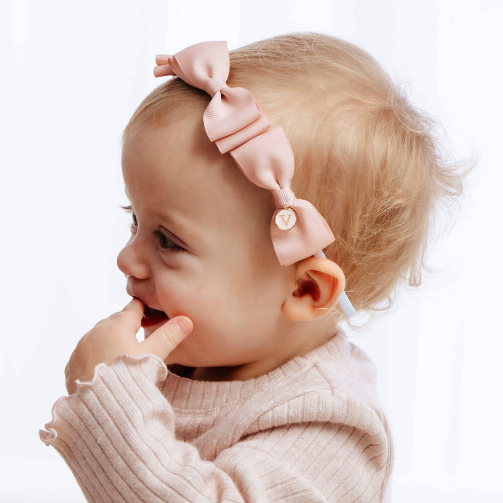 Jamiks-Girls Pink Grosgrain Bows Hairband | Childrensalon