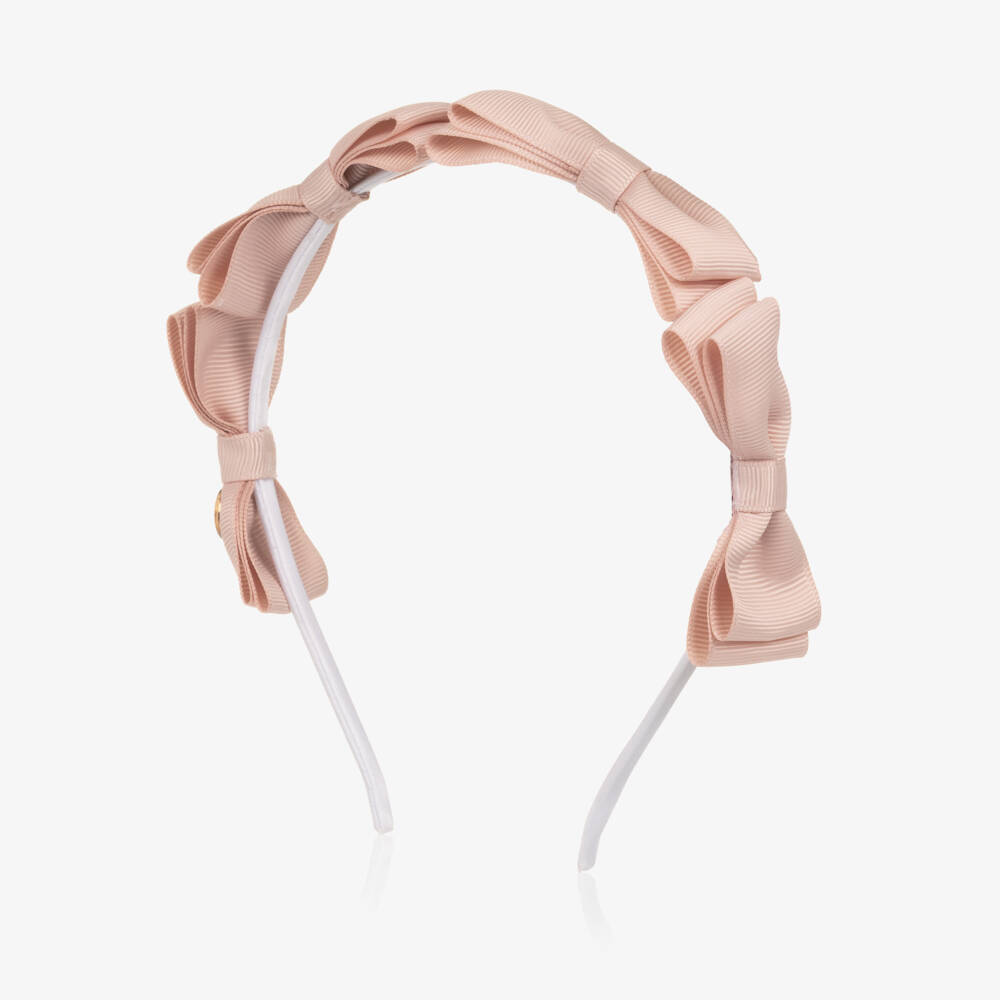 Jamiks-Girls Pink Grosgrain Bows Hairband | Childrensalon